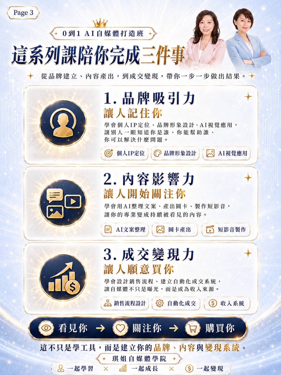 這系列課陪你完成三件事